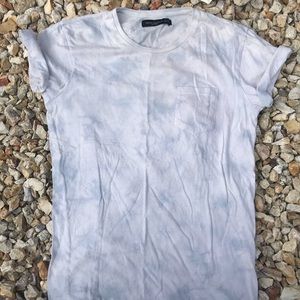 Baby blue tye-dye t-shirt .